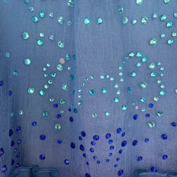 NWT Cynthia Rowley Rhinestone Tallulah Ombré Organza Maxi Dress Size Small - Picture 15 of 16